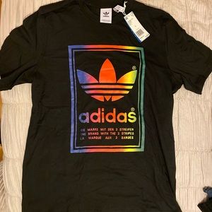 NWT Adidas Vintage Rainbow tee